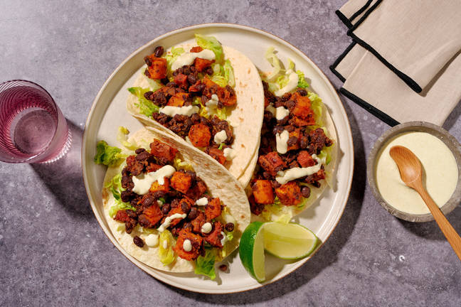 Brazilian Style Spiced Chorizo and Black Bean Tacos
