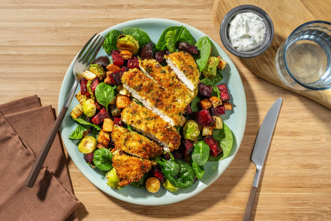 Ost- og sennepspanert kyllingfilet