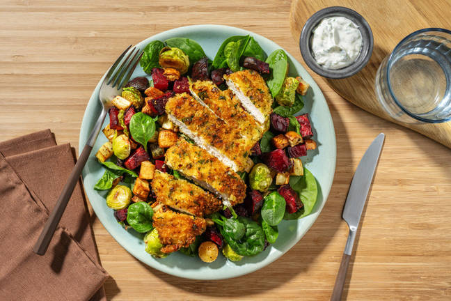 Ost- og sennepspaneret kyllingebryst