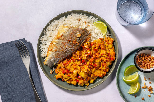 Pangasiusfilet met romige groentecurry