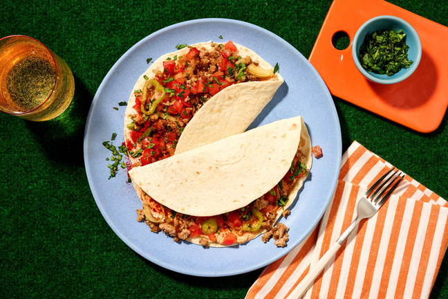 Za'atar wraps met varkensvlees en verse kruiden