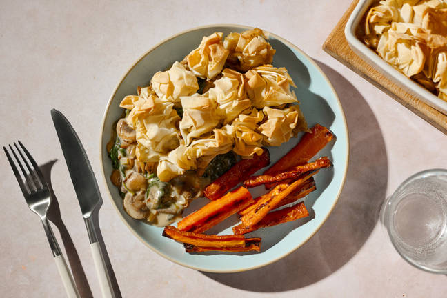 Winter Warmer Truffle Mushroom, Spinach and Filo Pie