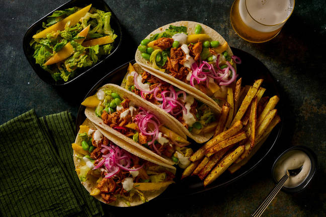 Tacos fusion au saumon en sauce soja douce