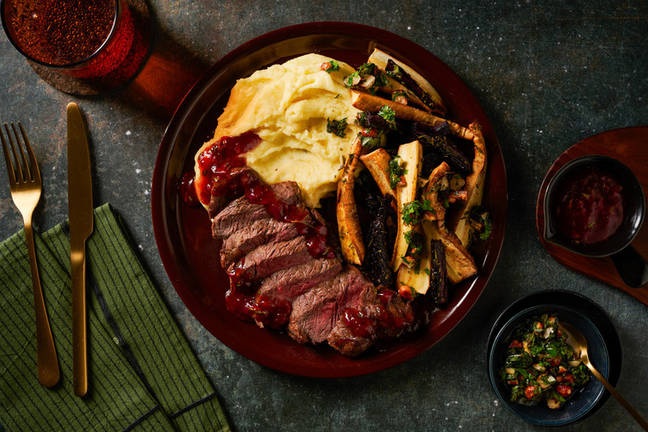 Steak de cerf & sauce balsamique à la fraise