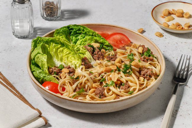 Rask Laos-inspirerte nudler med kjøttdeig