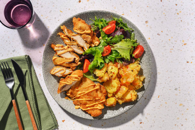 Fried Chicken and Sticky Chilli Smashed Potatoes