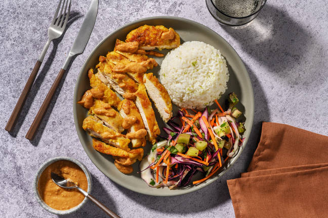 Indonesian Style Fried Chicken and Peanut Sauce