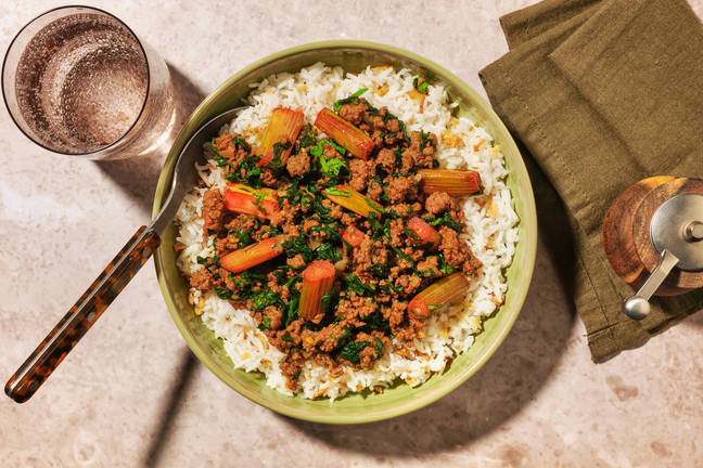 Persian Khoresh Rivas Style Lamb and Rhubarb Stew