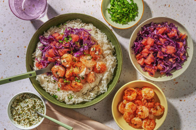 Quick Peri Peri Prawn Bowl