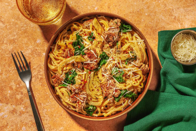 Sausage, Caramelised Fennel and Pecorino Pasta