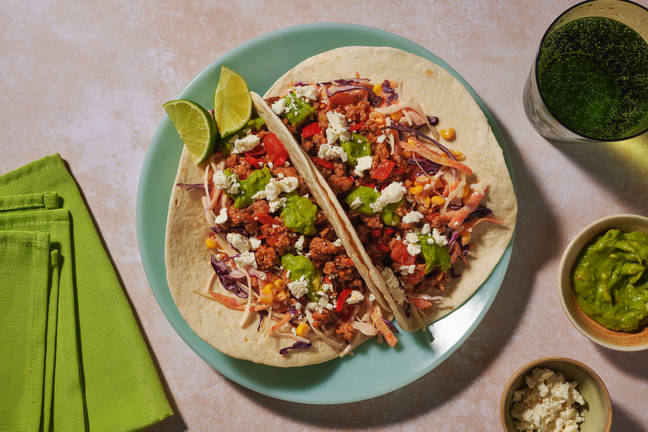Wraps au poulet en sauce chili doux & guacamole
