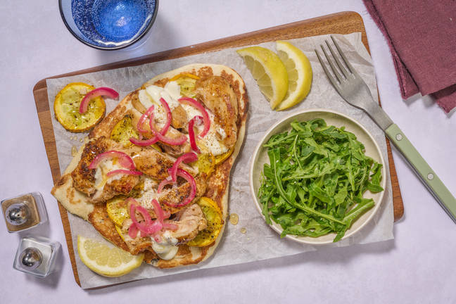 Spiced Chicken and Yellow Courgette Loaded Naans