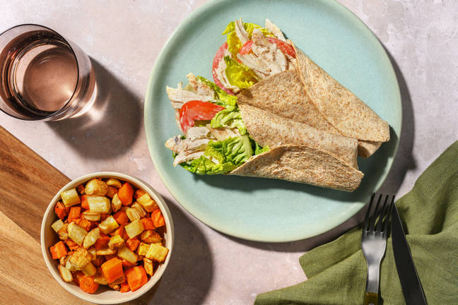 Cæsar-inspirert kyllingwraps