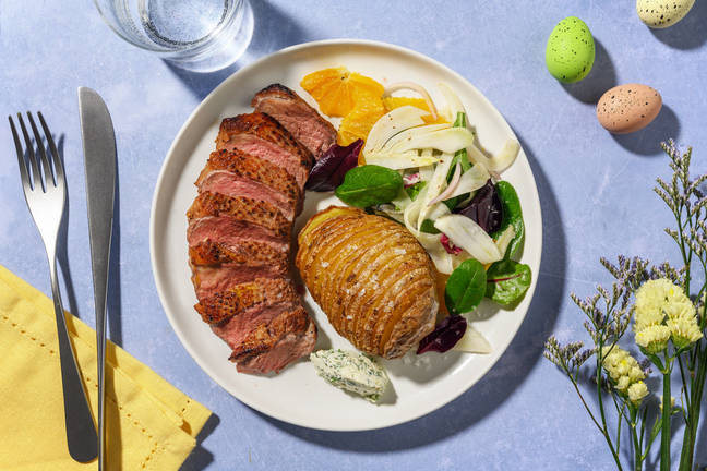 Pannestekt andebryst og hasselbackpotet