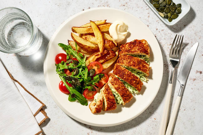 Ricotta- och spenatfylld kyckling