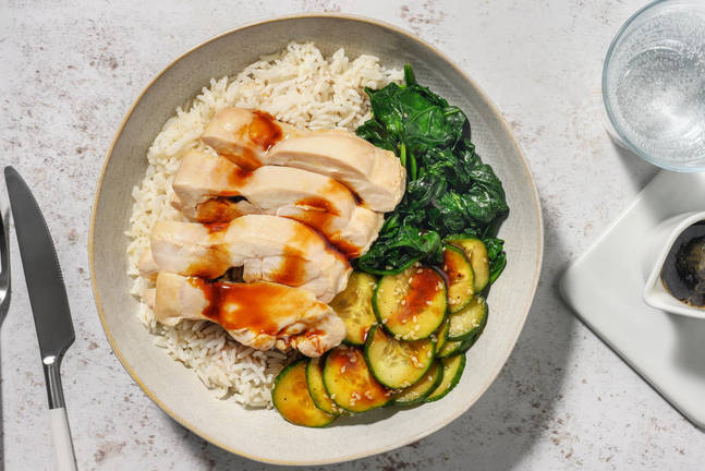 Poulet & riz aromatique à la singapourienne