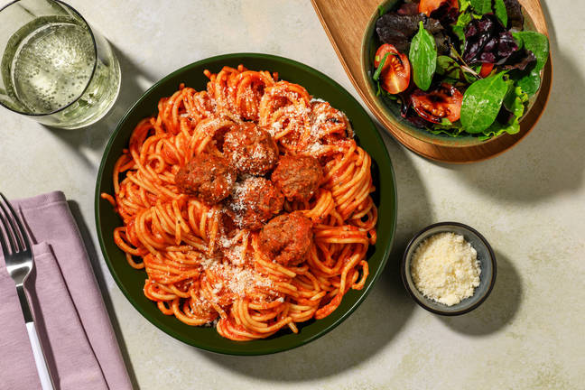 Mama's Spaghetti and Beef Meatballs