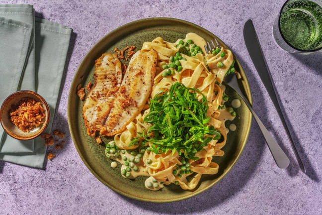 Basa and Green Pea Tagliatelle