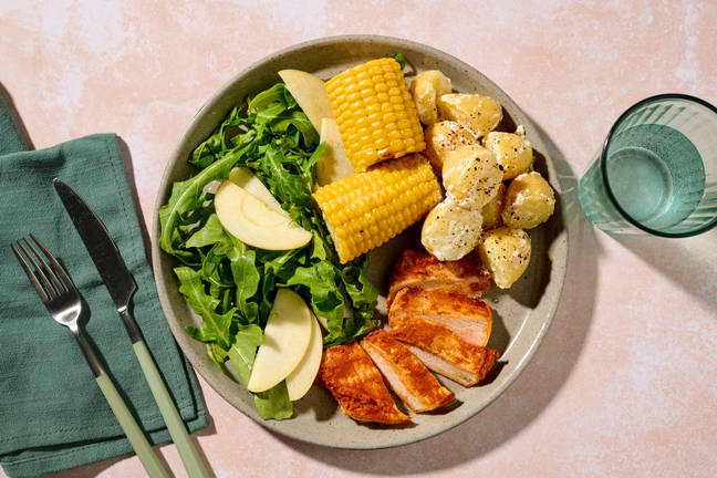 Amarillo Chilli Pork Steaks & Garlic Corn on the Cob