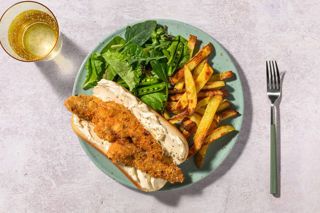 Amerikansk fried chicken-sandwich