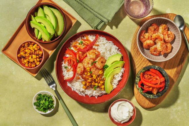 Fajitabowl med reker