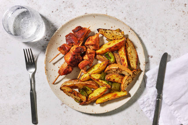 Pinchitos de pollo con aderezo al estilo cajún