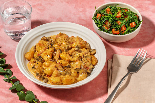 Creamy Truffle, Mushroom and Bacon Gnocchi