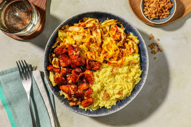 Javanese-style Chicken on Yellow Rice