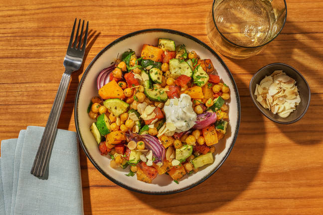 Peri Peri Spiced Chorizo and Chickpea Traybake
