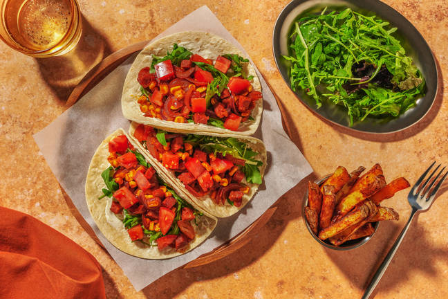 Quick Peri Peri Chorizo and Corn Tacos