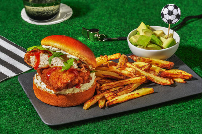 Crispy Chicken and Hot Sauce Burger