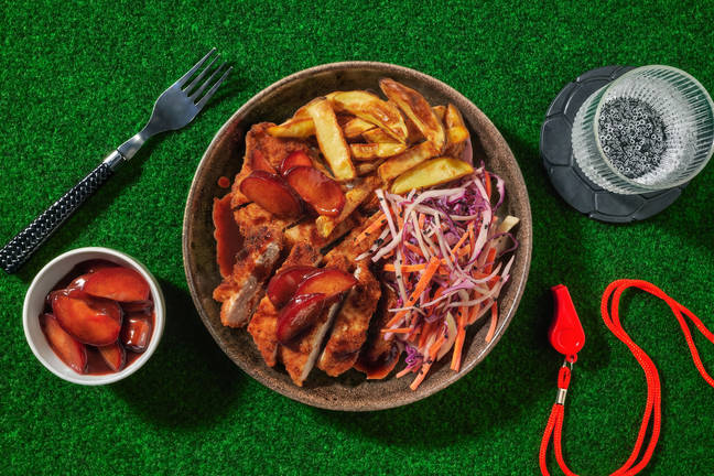 Crispy Pork Schnitzel and Hoisin Plum Sauce