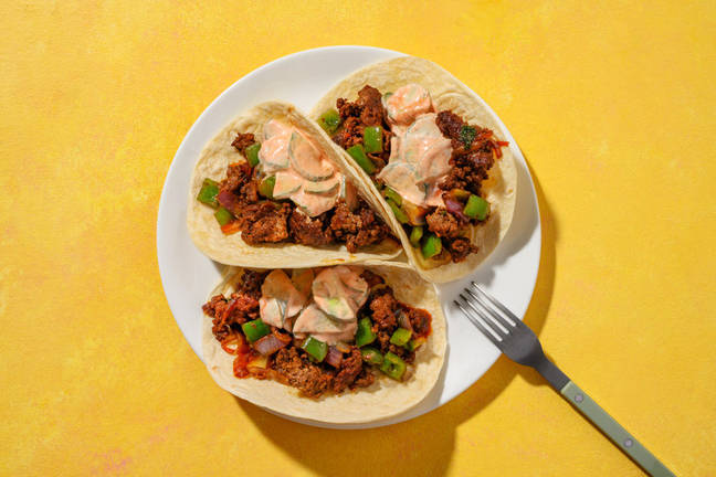 Tacos orientales exprés de ternera teriyaki