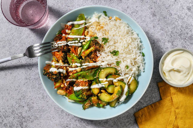 Sticky Gochujang and Peanut Glazed Broccoli