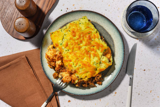 Cauliflower and Harissa Lentil Pie 