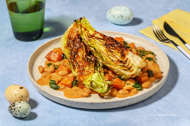 Miso-Sesame Garlic Butter Hispi Cabbage