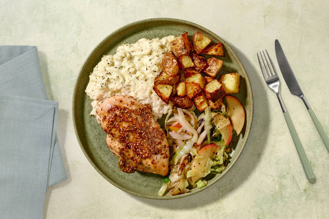 Honey Mustard Chicken & Thyme Bread Sauce