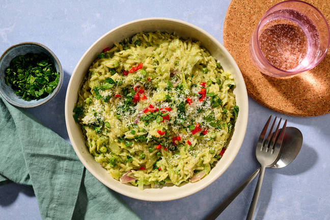 Pea and Pesto Orzo