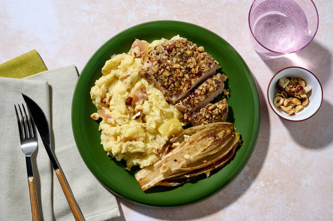 Escalope de jambon en croûte de noisette