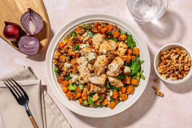 Butternut rôti, poulet & boulgour