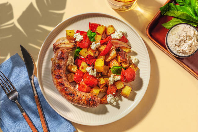 Saucisse de Toulouse & ses légumes estivaux