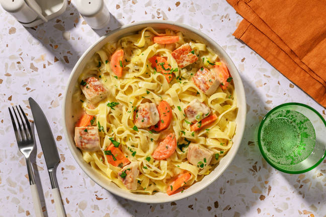 Porc à la moutarde & tagliatelle