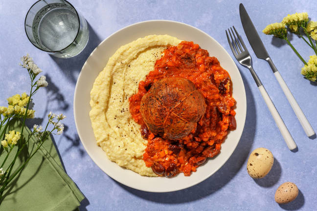 Paupiette de veau mijotée à la tomate & olives