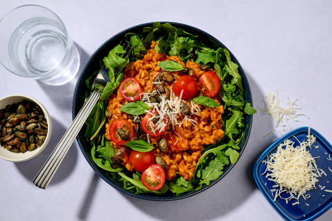 Risotto poivrons, basilic & coco