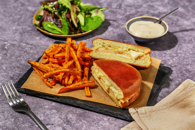 Croq' Burger poulet tranché & cheddar