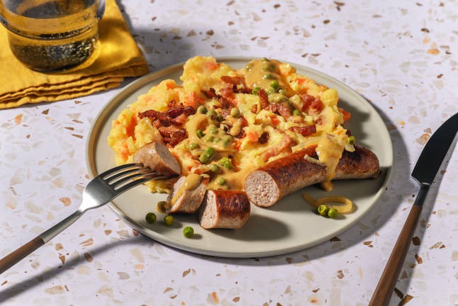 Saucisse de Toulouse & stoemp carotte-lardons