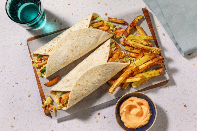 Wraps med vegetarstrimler