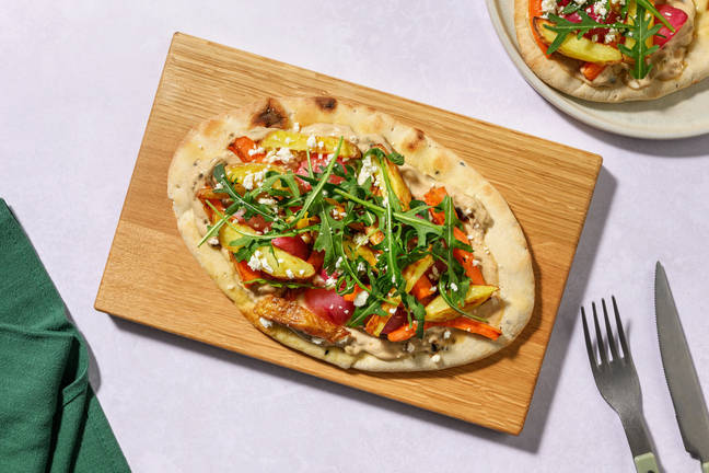 Honey Mustard Roasted Radish Gyros Style Flatbreads