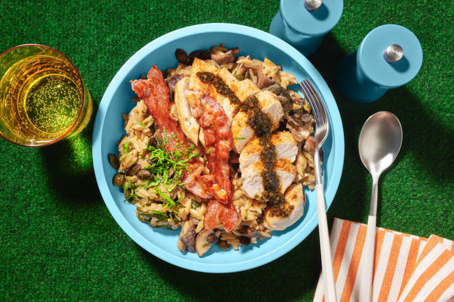 Focus sport : Poulet & orzotto au lard