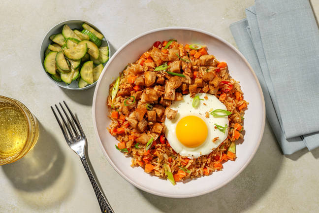Riz sauté aux émincés veggie & spicy sriracha